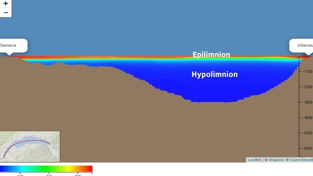 Querschnitt durch den Genfersee 