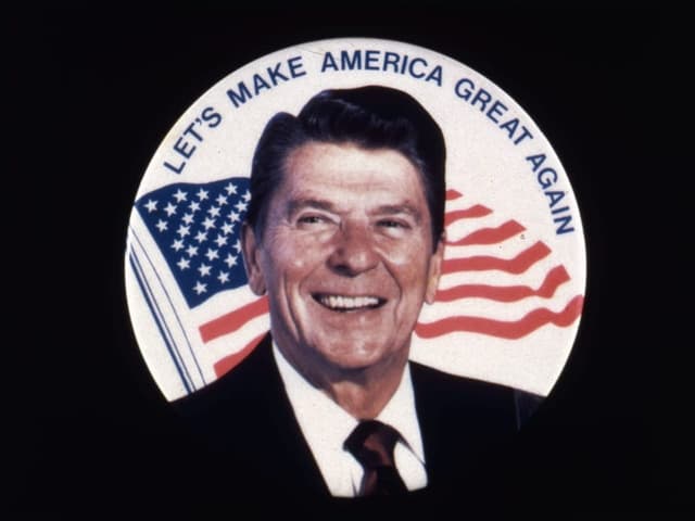 Reagan auf Wahlkampfplakat von 1980