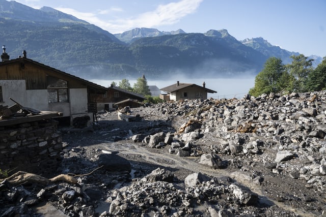 Brienz Haus zerstört