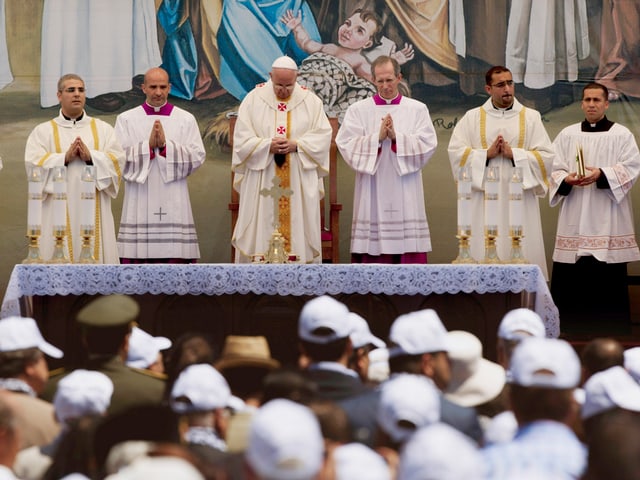 Franziskus während der Messe.