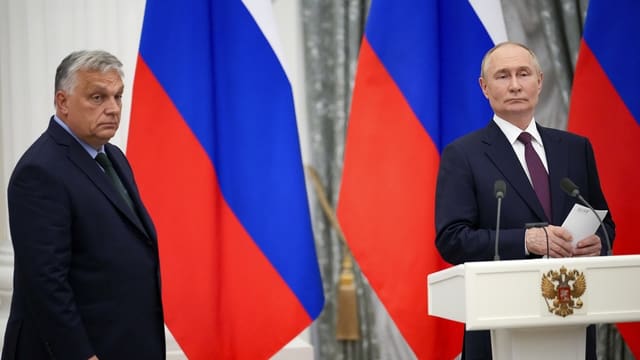 Orban bei Putin in Moskau, 5. Juli 2024.