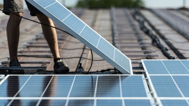 Solaranlagen werden eingebaut