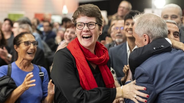 SP-Präsidentin Lisa Mathys freut sich über das gute Abschneiden ihrer Partei