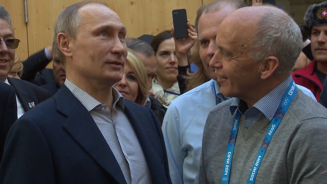 Maurer und Putin beim Smalltalk.