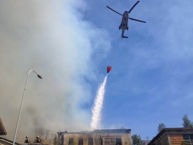 Ein Heli im Einsatz