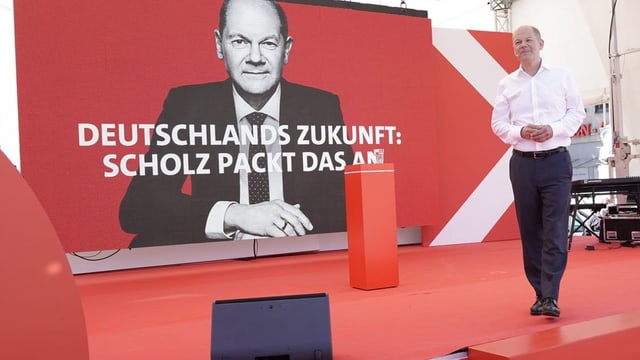 Scholz bei einer Wahlkampfveranstaltung