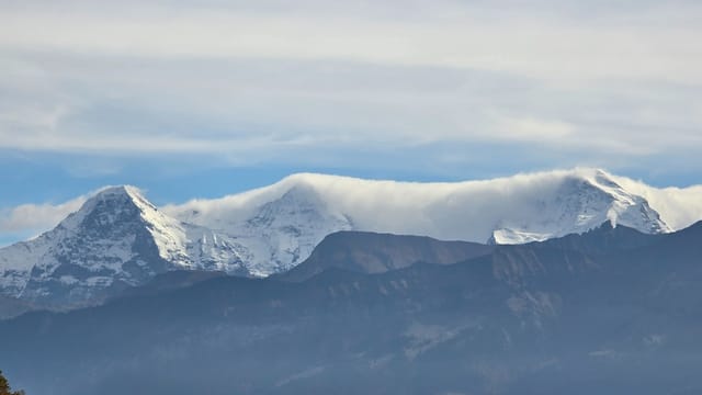 Föhnwalze über dem Jungfraugebiet.