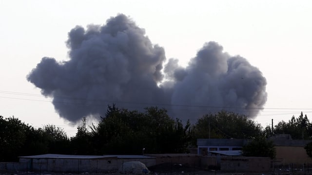 Rauchwolke über der Stadt Kobane.