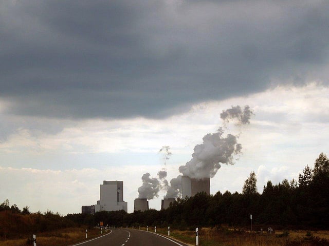 Blick auf das Kraftwerk Boxberg