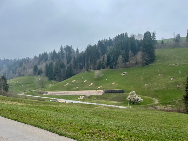 Aussenansicht des Schiessplatzes Hintere Au bei Schwellbrunn