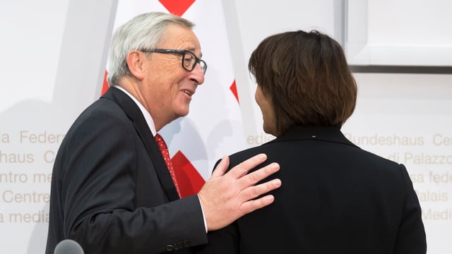 Juncker bei Leuthard.