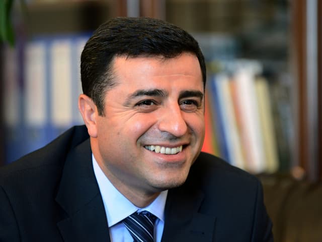 Porträt von Selahattin Demirtas.