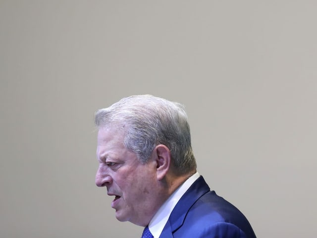 Ex-Vizepräsident Al Gore lobt in seiner Rede ausdrücklich die Klimaaktivistin Greta Thunberg. 