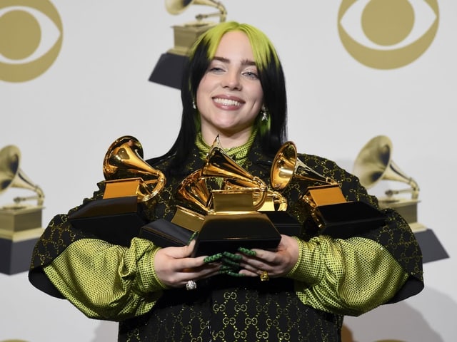 Für einmal alles richtig gemacht: Letztes Jahr war Shooting-Star Billie Eilish die grosse Abräumerin an den Grammys.