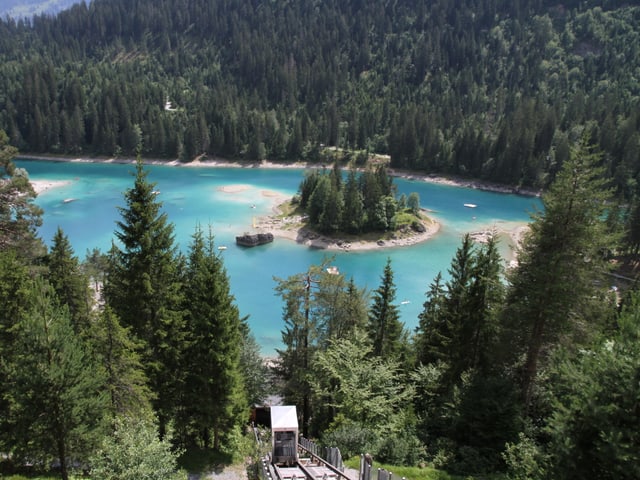 Strandbad Caumasee in Flims GR.