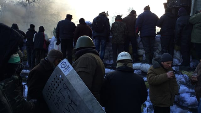 Demonstranten in Kiew.