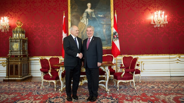 Bundespräsident Johann Schneider-Ammann und sein Amtskollegen Heinz Fischer.