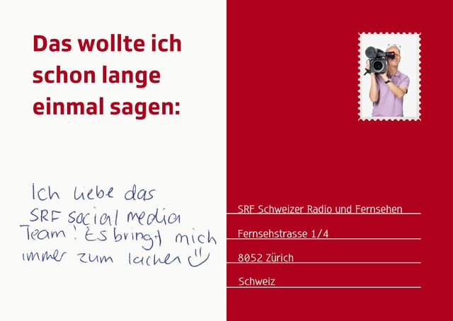 beschriftete Postkarte