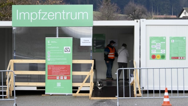 Container des Impfzentrums in Burgdorf