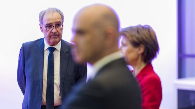 Federal Councilors Parmelin, Berset and Sommaruga