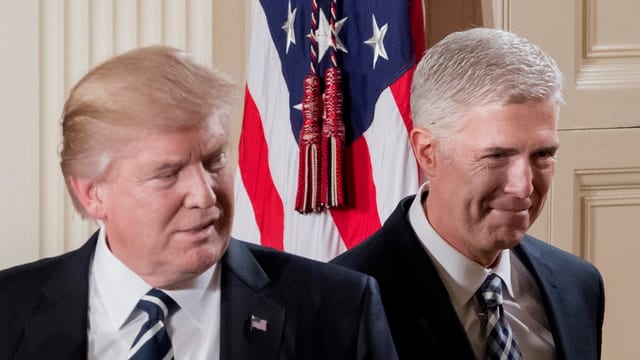 US-Präsident Donald Trump und Richter Neil Gorsuch. 