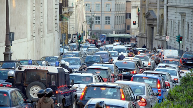 Verkehrsstau in Rom