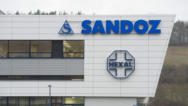 Das Produktionsgebäude des Pharmaunternehmens Sandoz Aeropharm GmbH.