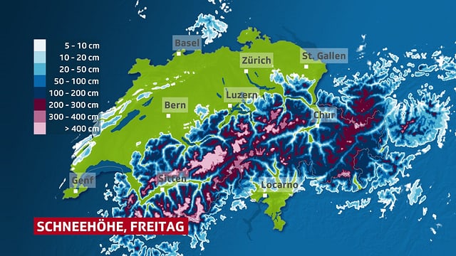 Schnee - Überdurchschnittlich viel Schnee in den Alpen - Meteo - SRF
