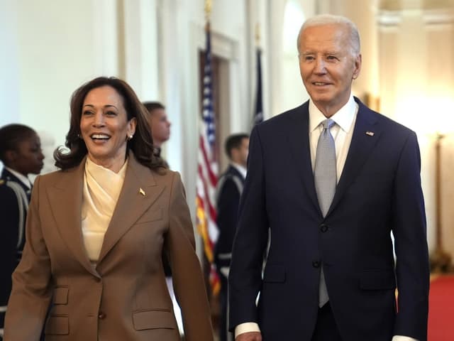 Präsident Biden mit Vizepräsidentin Harris im Weissen Haus.