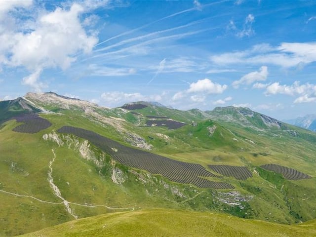 Visualisierung der Solaranlagen in Savognin.