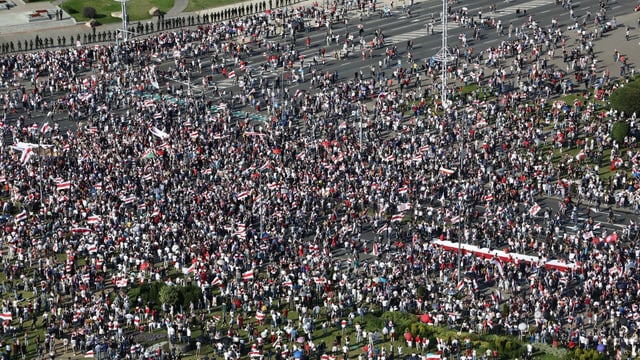 Demonstranten auf Strassen