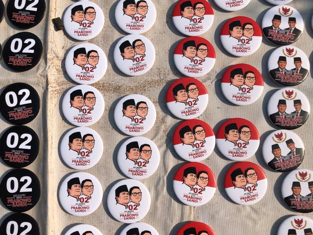 Ansteckpins von Prabowo Subianto