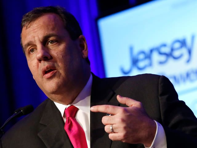 Chris Christie als Redner an einer Veranstaltung.