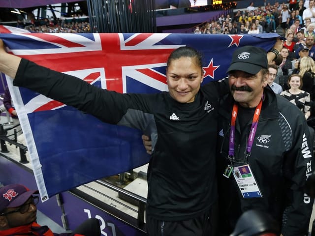 Valerie Adams und Jean-Pierre Egger, London 2012