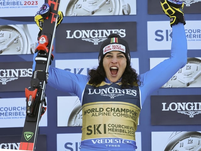 Federica Brignone gewinnt in der Kombination.