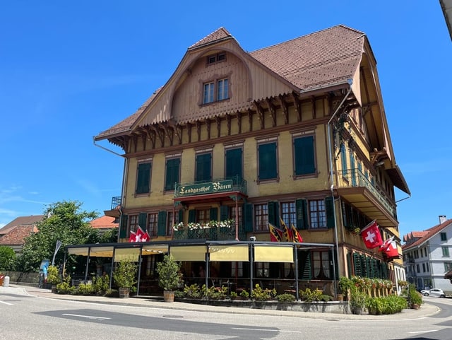 Der Gasthof Bären in Sumiswald, ein typisches Emmentaler Gebäude.