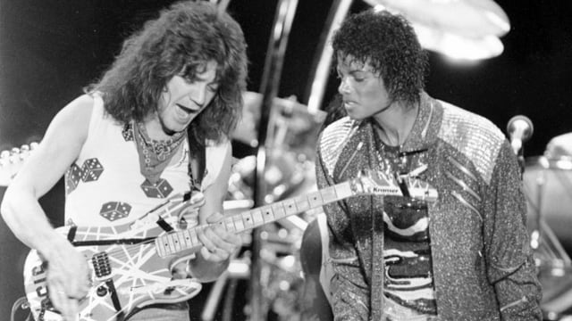 Eddie Van Halen with Michael Jackson for 