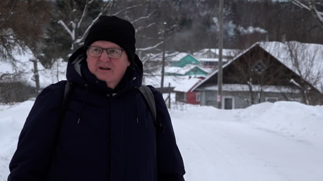 Reporter Christof Franzen unterwegs in Russland.