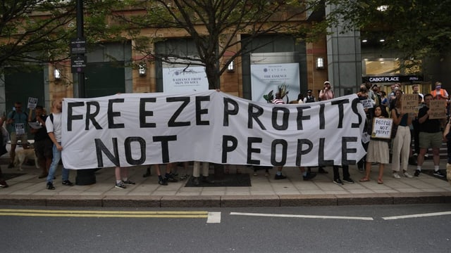 Protest in London.