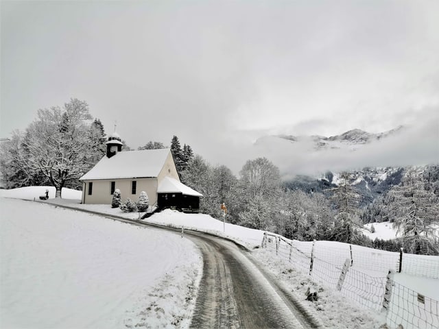 Snowy landscape in the Eigenhal, Lucerne.