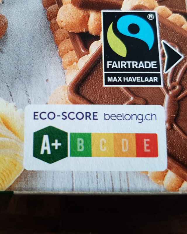 Eine farbige Skala von A bis E, mit der Aufschrift «ECO-SCORE»