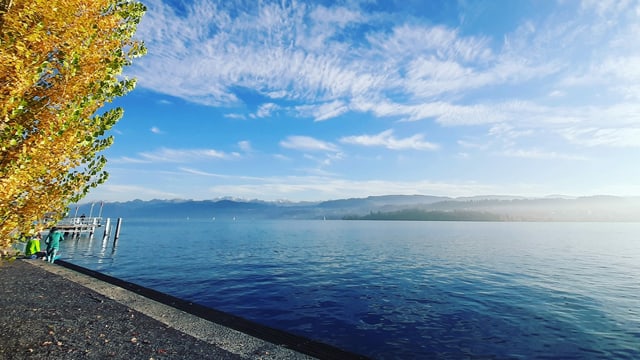 View from Meilen over Lake Zurich towards Wädenswil.