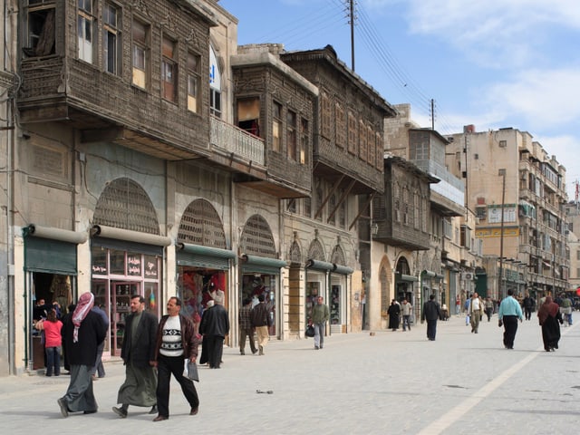 Strassenszene in Aleppo.