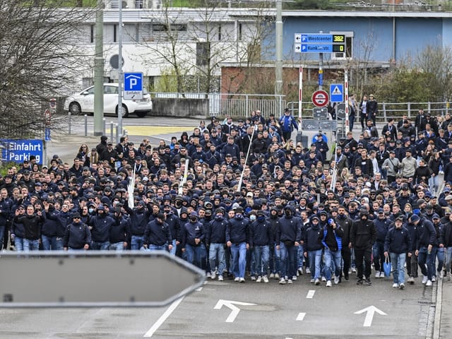 Luzerner Fanmarsch in St. Gallen