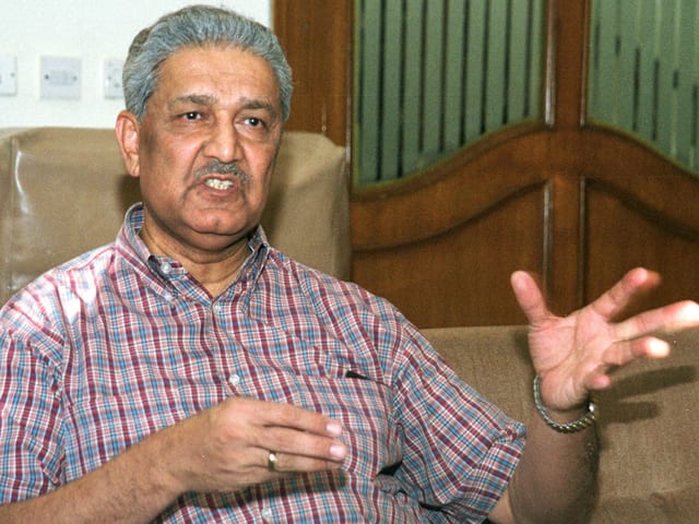 Abdul Qadir Khan in einem Fernsehinterview.