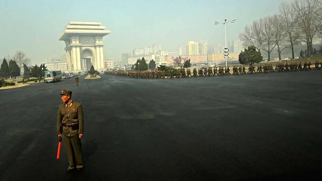 Ein Platz in Nordkorea.