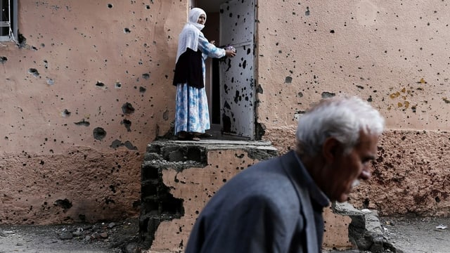 Einschusslöcher 2017 in Haus in Diyarbakir