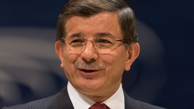 Ahmet Davutoglu vor dem Europarat. 