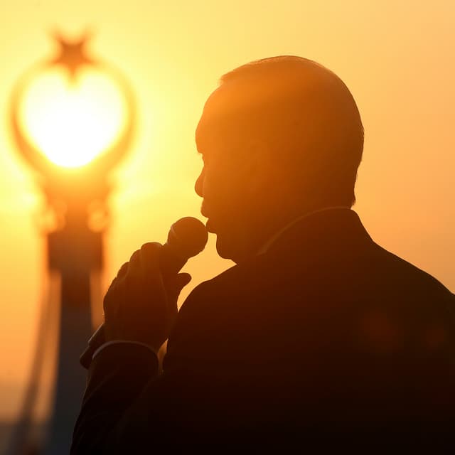 Erdogan am 15. Juli 2017 vor dem Präsidentenpalast in Ankara.