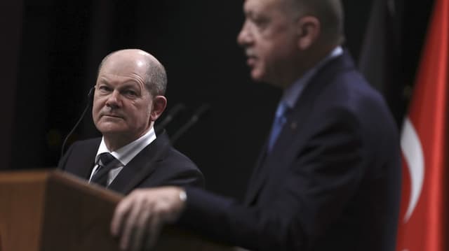 Scholz und Erdogan im März 2022 in Ankara